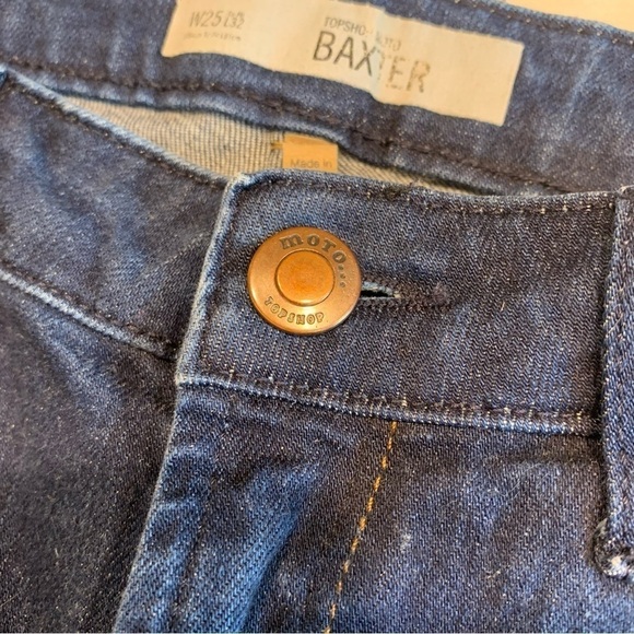 EU Topshop Moto Baxter High Rise Blue Denim Skinny Jeans - Picture 6 of 13